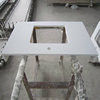 China Pure white solid surface kitchen worktops composite granite stone slabs distributor