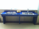 China Blue engineered solid surface vanity tops for Table Top , Bar Top distributor